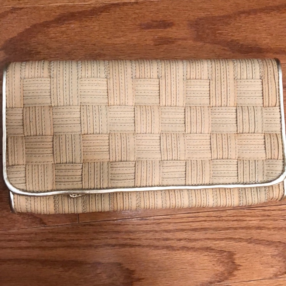 Cole Haan woven clutch